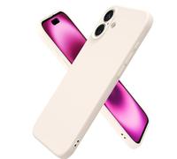 oakxco for iPhone 16 Plus Case Silicone, Ultra Slim Thin Phone Case for Women Girls, Plain Solid Color Minimalist Aesthetic Cute Girly Design, Soft Rubber Gel TPU with Camera Cover, Beige Stone
