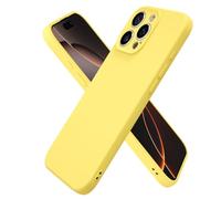 oakxco for iPhone 16 Pro Case Silicone, Ultra Slim Thin Phone Case for Women Girls, Plain Solid Color Minimalist Aesthetic Cute Girly Design, Soft Rubber Gel TPU with Camera Cover Protection, Yellow