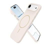 oakxco for iPhone 17 Air Case Silicone Mag Safe, Magnetic Slim Thin Phone Case Compatible with Magsafe Wireless Charging, Cute Girly Aesthetic Soft Rubber Gel Safecase for Women Girls, Beige Cream