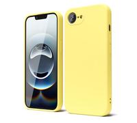 oakxco for iPhone 17e 16e Phone Case Liquid Silicone, Cute Thin Slim Grip Soft Rubber Gel for Women Men, Smooth Matte TPU Plain Solid Color Girly Simple Case with Camera Cover Protection, Yellow