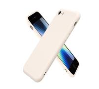 oakxco for iPhone SE 2022/2020/7/8 Case Silicone, Ultra Slim Thin Phone Case for Women Girls, Plain Solid Color Minimalist Aesthetic Cute Girly Design, Soft Rubber Gel with Camera Cover, Beige Stone