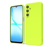 oakxco for Samsung Galaxy A17 5G Case Silicone, Thin Slim Grip Soft Rubber Gel Protective Phone Case for Women, Matte Plain Bright Color Aesthetic Cute Girly Case with Camera Cover, Neon Green Lime