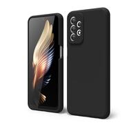 oakxco for Samsung Galaxy A23 5G Phone Case Silicone, Thin Slim Grip Soft Rubber Gel Protective Phone Case for Women, Matte Plain Solid Color Aesthetic Cute Girly Case with Camera Cover, Black