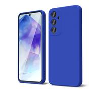 oakxco for Samsung Galaxy A55 5G Case Liquid Silicone, Soft Rubber Gel Elegant Aesthetic Basic Simple Cover, Cute Thin Slim TPU Matte Solid Color Plain Smooth Case for Women Men Boy, Royal Blue