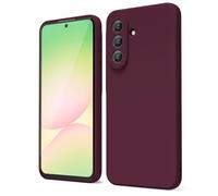 oakxco for Samsung Galaxy A57 5G Case Silicone, Thin Slim Grip Soft Rubber Gel Protective Phone Case for Women, Matte Plain Solid Color Aesthetic Cute Girly Case with Camera Cover, Burgundy Wine