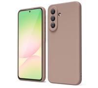 oakxco for Samsung Galaxy A57 5G Case Silicone, Thin Slim Grip Soft Rubber Gel Protective Phone Case for Women, Matte Plain Solid Color Aesthetic Cute Girly Case with Camera Cover, Brown Fall