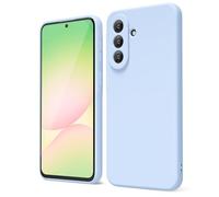oakxco for Samsung Galaxy A57 5G Case Silicone, Thin Slim Grip Soft Rubber Gel Protective Phone Case for Women, Matte Plain Solid Color Aesthetic Cute Girly Case with Camera Cover, Light Blue