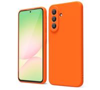oakxco for Samsung Galaxy A57 5G Case Silicone, Thin Slim Grip Soft Rubber Gel Protective Phone Case for Women, Matte Plain Bright Color Aesthetic Cute Girly Case with Camera Cover, Neon Orange