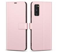 oakxco for Samsung Galaxy S20 Wallet Case with Credit Card Holder, Magnetic RFID Slim Folio Book Flip Leather Phone Case for Women Men Girl, Cute Soft Silicone Rubber Shockproof Cover, Light Pink