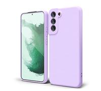 oakxco for Samsung Galaxy S22 Plus Phone Case Liquid Silicone, Cute Thin Slim Soft Rubber TPU Plain Smooth Gel Cover for Women Girl, Matte Solid Protective & Shockproof, Lilac Lavender Light Purple