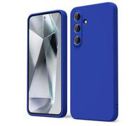 oakxco for Samsung Galaxy S24 FE Phone Case Liquid Silicone, Thin Slim Soft Rubber Gel TPU Plain Simple Cover for Women Girl Cute, Matte Solid Color, Royal Blue