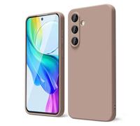 oakxco for Samsung Galaxy S25 Case Silicone, Thin Slim S25 Phone Case for Women Men, Aesthetic Solid Color, Soft Rubber Gel Plain Protective Bumper Grip, Brown Fall