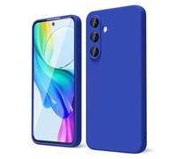 oakxco for Samsung Galaxy S25 Case Silicone, Thin Slim S25 Phone Case for Women Men, Aesthetic Solid Color, Soft Rubber Gel Plain Protective Bumper Grip, Royal Blue