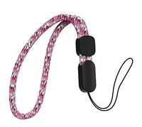 oakxco Lanyard Compatible with Airpods Pro 2 Loop Adjustable Hand Wrist Nylon Strap, Lanyard for Cell Phone/Camera/Switch/iPods Pro 2nd/ Airpods 1/ 2nd/ 3rd/ Pro Case, Pink Grey