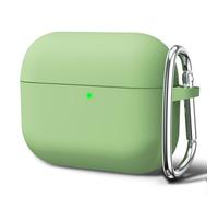 Oakxco Silicone Case for Airpods Pro 2nd Generation USB C 2023 2022 with Keychain, Thin Slim Soft TPU Skin Rubber Gel Cute Airpods Case Cover Aesthetic Accessories for Women Men, Sage Green