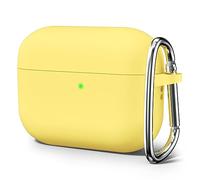Oakxco Silicone Case for Airpods Pro 2nd Generation USB C 2023 2022 with Keychain, Thin Slim Soft TPU Skin Rubber Gel Cute Airpods Case Cover Aesthetic Accessories for Women Men, Yellow