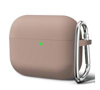 Oakxco Silicone Case for Airpods Pro 2nd Generation USB C 2023 2022 with Keychain, Thin Slim Soft TPU Skin Rubber Gel Cute Airpods Case Cover Aesthetic Accessories for Women Girl Female, Brown