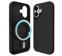 oakxco Silicone Case for iPhone 17 Case Magnetic, Compatible with Magsafe Wireless Charging, Slim Thin Soft Rubber Gel, Girly Cute Aesthetic Trendy Hard Shell Mag Safe Cover for Women, Black