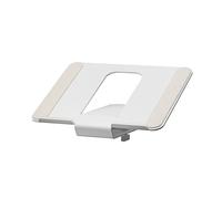 Oakywood Laptop Mount for Desk Shelf - Medium (13-14") - Ergonomic Height - Space-Saving Design - Adjustable Rotation - White