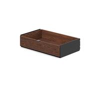 Oakywood Large Modular Drawer - Solid Wood Desk Organizer with Drawers - Document Holder & Office Storage - For Home Office Use - Black Walnut - Single Size