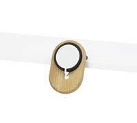 Oakywood Phone & iPhone Stand for Desk Shelf Mount - Handcrafted Wooden Mobile Phone Stand & Holder - Compatible with MagSafe & iPhone 12-16 Models - 12.3x8x8cm/4.8x3.1x3.1’ - Oak