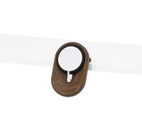 Oakywood Phone & iPhone Stand for Desk Shelf Mount - Handcrafted Wooden Mobile Phone Stand & Holder - Compatible with MagSafe & iPhone 12-16 Models - 12.3x8x8cm/4.8x3.1x3.1’ - Walnut