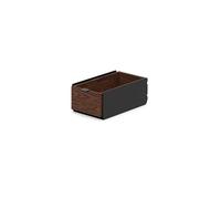 OAKYWOOD Small Modular Drawer - Solid Wood Desk Organizer with Drawers - Compact Document Holder & Office Storage - For Home Office Use - Black Walnut - Single Size