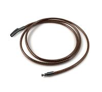 Oaldilee Waterproof Braided Leather Necklace Cord Chain for Men Women, with Sturdy Silver/Black Clasp, 2MM/3MM Flexible Brown/Black Rope Chain for Pendant 16"-30" Length (Send Gift Box), 16 inches