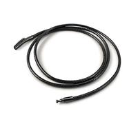Oaldilee Waterproof Braided Leather Necklace Cord Chain for Men Women, with Sturdy Silver/Black Clasp, 2MM/3MM Flexible Brown/Black Rope Chain for Pendant 16"-30" Length (Send Gift Box), 24 inches