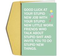 Oamiolek Funny Leaving Card for Coworker, Humor New Job Card for Colleague Boss, Rude Coworker Leaving Card, Go Away Card for Friend Bestie