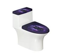 Oamsistay Toilet Lid Cover Durable Tank Lid Covers,Black Cat Print Soft Stretchable Toilet Seat Cover for Bathroom Fit Most Round and Elongated Oval Toilet