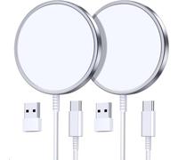 OANDYS Wireless Charger for MagSafe Charger Apple,15W Fast Compatible with magnetic wireless charger for iPhone 17/16/15/14/13/12 Series and Airpods 4/3/2/Pro,2 pack 4ft cable,MagSafe Originalersatz