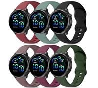 Oanux 6 Pack 20mm Quick-Release Silicone Band Compatible with Garmin Vivoactive 6 Watch Bands/Vivoactive 5/3/3 Music, Waterproof Sport Strap for Forerunner 55/165/245/645/570 (42mm) Women Men