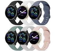 Oanux 6 Pack 20mm Quick-Release Silicone Band Compatible with Garmin Vivoactive 6 Watch Bands/Vivoactive 5/3/3 Music, Waterproof Sport Strap for Forerunner 55/165/245/645/570 (42mm) Women Men