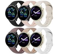 Oanux 6 Pack 20mm Quick-Release Silicone Band Compatible with Garmin Vivoactive 6 Watch Bands/Vivoactive 5/3/3 Music, Waterproof Sport Strap for Forerunner 55/165/245/645/570 (42mm) Women Men