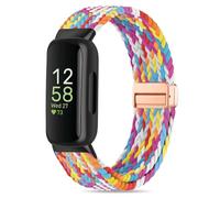 Oanux Elastic Magnetic Braided Compatible with Fitbit Inspire 3/Fitbit Inspire 2 Bands, Nylon Stretchy Sport Strap Replacement Wristband for Inspire 3/2 Women Men