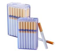 OAOAO King Size Plastic Transparent Cigarette Case, Portable, Holds 20 Cigarettes, One Size 95.5x60x26.5mm, 2pcs(Transparent)