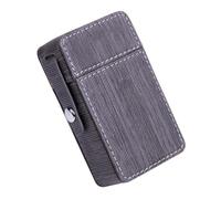 OAOAO Leather Cigarette Case for 20 Cigarettes, Carrying Case for Men and Women, One Size 6x10x3cm, 1pcs(Gray)