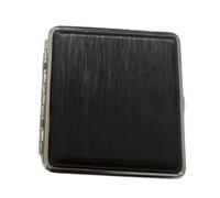 OAOAO Plastic Cigarette Case, Double Sided, Holds 20 Cigarettes, Bank Card and Cash Case for Men and Women, One Size 98x92x21mm, 1pcs(Black)