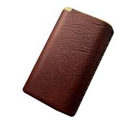 OAOAO Portable Leather Cigarette Case, Holds 12 Cigarettes, Unisex Size 9x5.5x2.3cm, 1 Pcs(Brown 1)