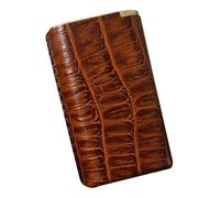 OAOAO Portable Leather Cigarette Case, Holds 12 Cigarettes, Unisex Size 9x5.5x2.3cm, 1 Pcs(Brown 2)
