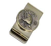 OAOAO Zodiac Brass Money Clip for Men, Vintage Cash Clip 5.7 X 3 Cm / 2.24 X 1.18 in, 1 Pcs(Monkey)