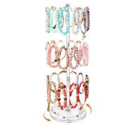 OAOLEER Bracelet Holder Display Bracelet Organizer，Acrylic Bracelet Display Stand for Vendor，3 Tier Jewelry Holder Rack Bar with 36 hooks for Bangle, KeyChain Selling