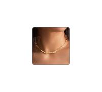 OAOSIOH Statement Liquid Metal Choker Necklace for Women, Unique Chunky Irregular Geometric Metallic Choker 14K Gold Charm Abstract Punk Party Neck Jewelry Gifts, Zinc, No Gemstone