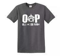 OAP 'Old Aged Punk' T-Shirt Punk Rock Rocker Gift Present Novelty Top Tee - Charcoal - XL