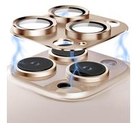 OAproda Camera Lens Protector for iPhone 16 Pro Max, Aluminium Alloy Integrated iPhone Camera Cover, 9H Anti-Scratch Stepped Lens Film, Compatible with 16 Pro/15 Pro Max/15 Pro/14 Promax/14 Pro (Gold)