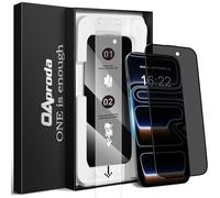 OAproda Privacy Screen Protector for iPhone 17 Pro Max, 28° Anti-Spy 9H+ Ultra-Durable Full Coverage Tempered Glass with Easy Installation Frame, Military Grade Shatterproof, Dustproof, Bubble-Free