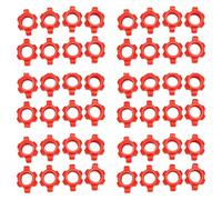 Oaqmvgin Barbells Display Safe Plastic | Bright red collars are easy to identify and use during workouts.