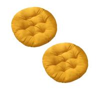 Oaqmvgin Chair Cushions 2-Pack Round Seat Pad for Garden and Balcony Use | Bright color option to brighten spaces; spot-clean fabric keeps cushions through daily use .