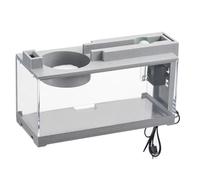 Oaqmvgin Fish Tank Compact Landscape Design with Quiet USB Filter for Desk | efficient circulation with USB filter keeps water clean and oxygenated; LED lighting adds calm ambience at the desk.